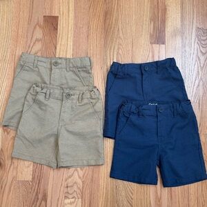 Cat & Jack Tan & Navy Blue Shorts (Size 3T) – 4 Pack School Uniform‎ Bundle